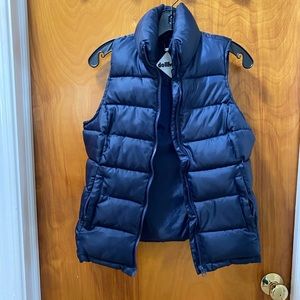 Navy blue puffer vest